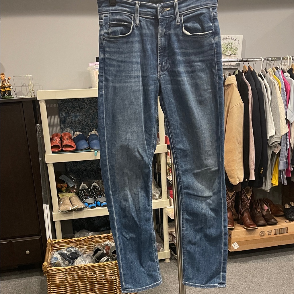 Mother The Mid Rise Dazzler Ankle Jeans Size 24 Wash Wish On A Star Normcore